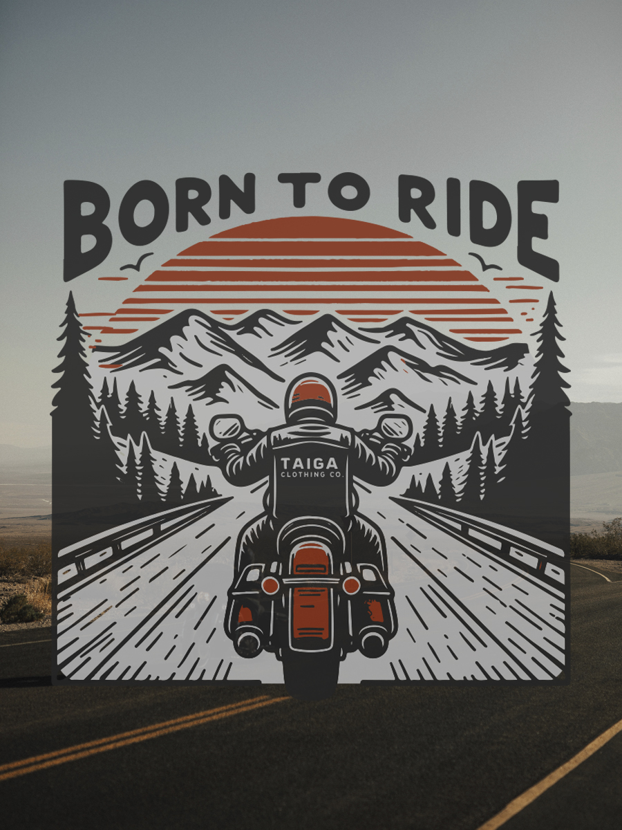 Футболка Тайга Эхо унисекс: Born to ride (черный)