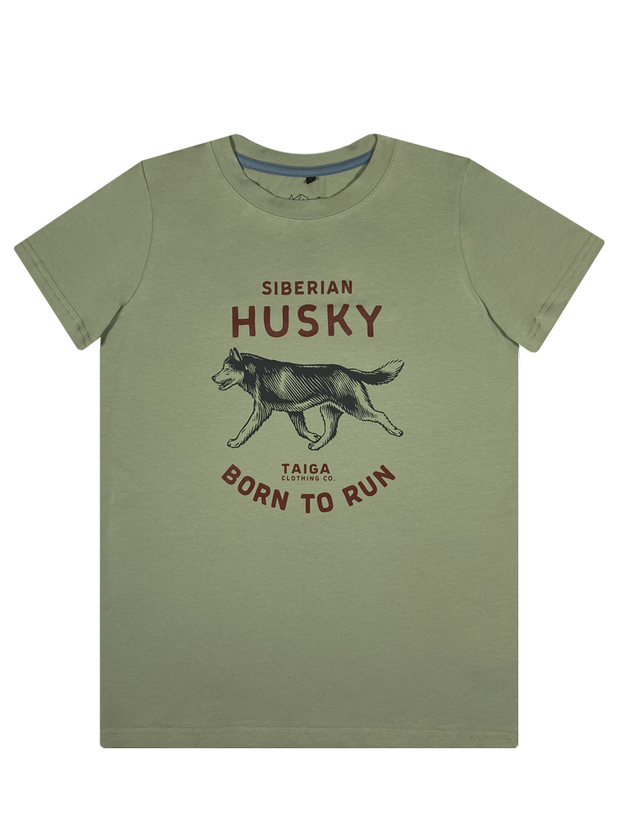 Футболка: Husky. Born to run W (шалфейный)