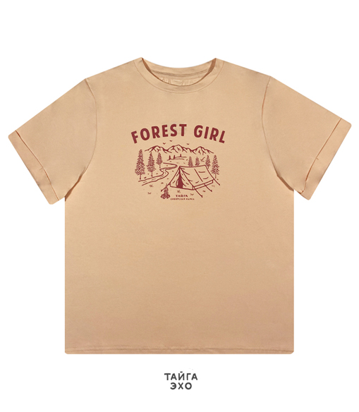 Футболка Тайга Эхо: Forest Girl W (персик)